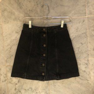 black jean skirt